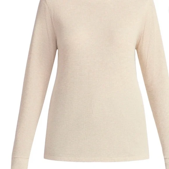 Top thermal womens new size M 8-10 cotton polyester Time and Tru - Picture 2 of 4